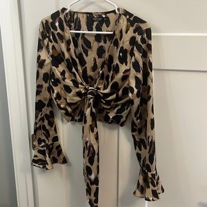 Nasty Gal tie top, size 8